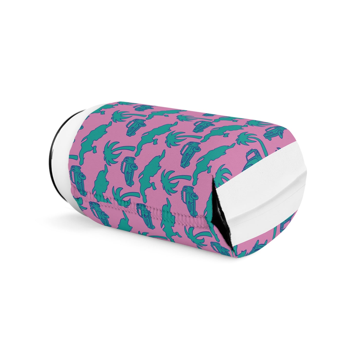 St. Thomas Can Cooler Sleeve - Pink/Aqua