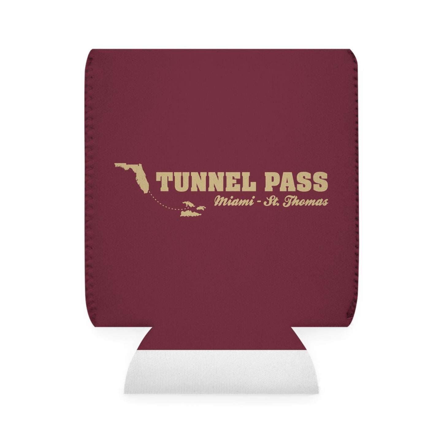 Tunnel Pass Can Cooler Sleeve - Garnet and Gold