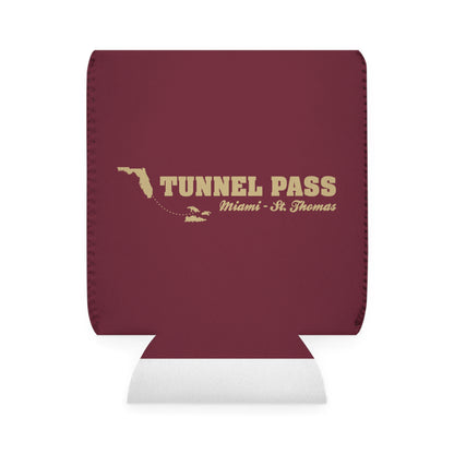 Tunnel Pass Can Cooler Sleeve - Garnet and Gold