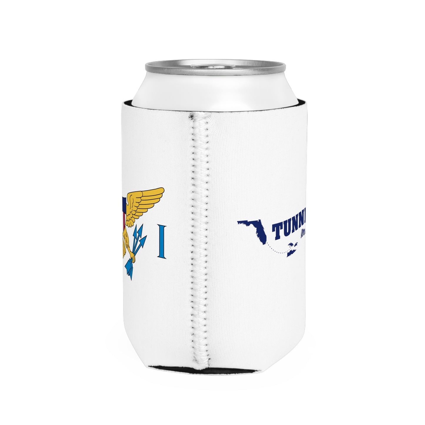 Tunnel Pass Can Cooler Sleeve - VI Blue and VI Flag