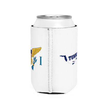 Tunnel Pass Can Cooler Sleeve - VI Blue and VI Flag