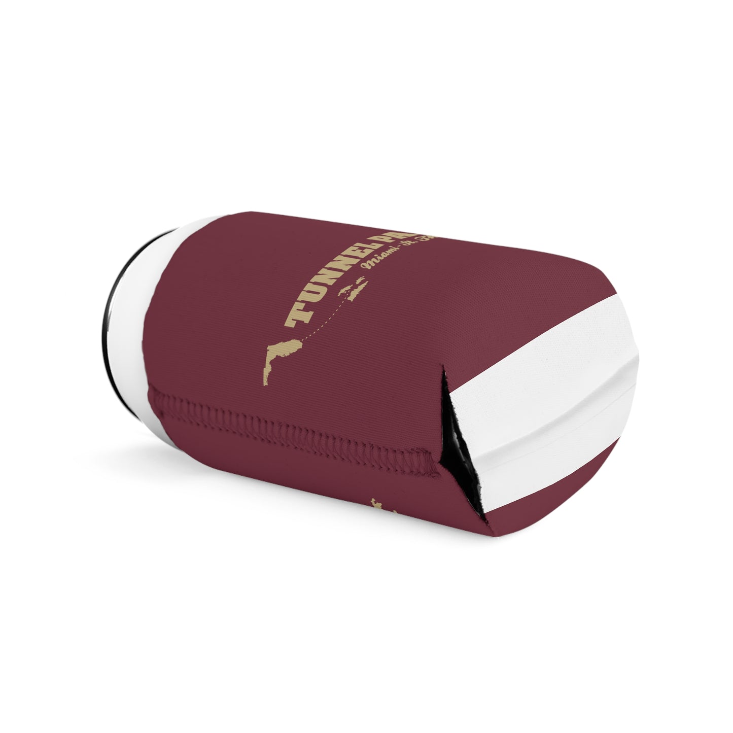 Tunnel Pass Can Cooler Sleeve - Garnet and Gold