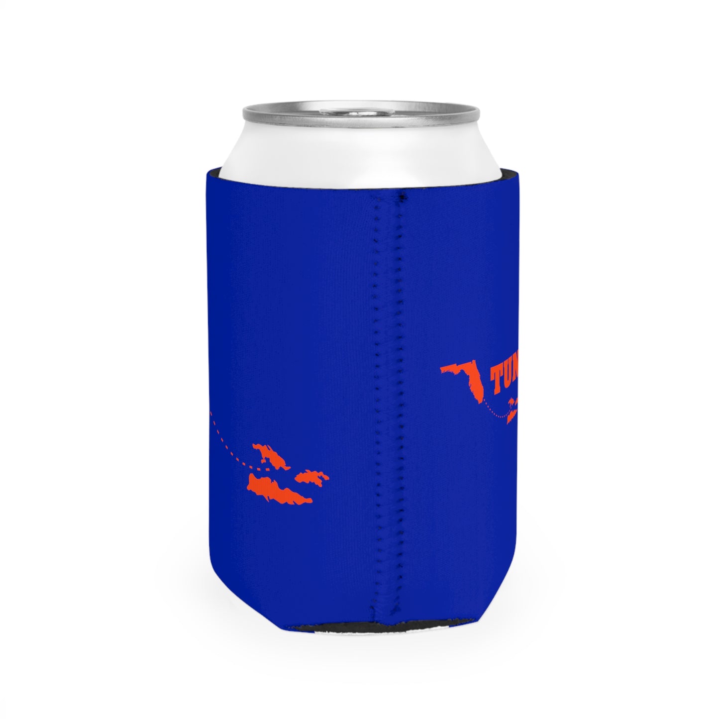 Tunnel Pass Can Cooler Sleeve - Royal Blue and Orange