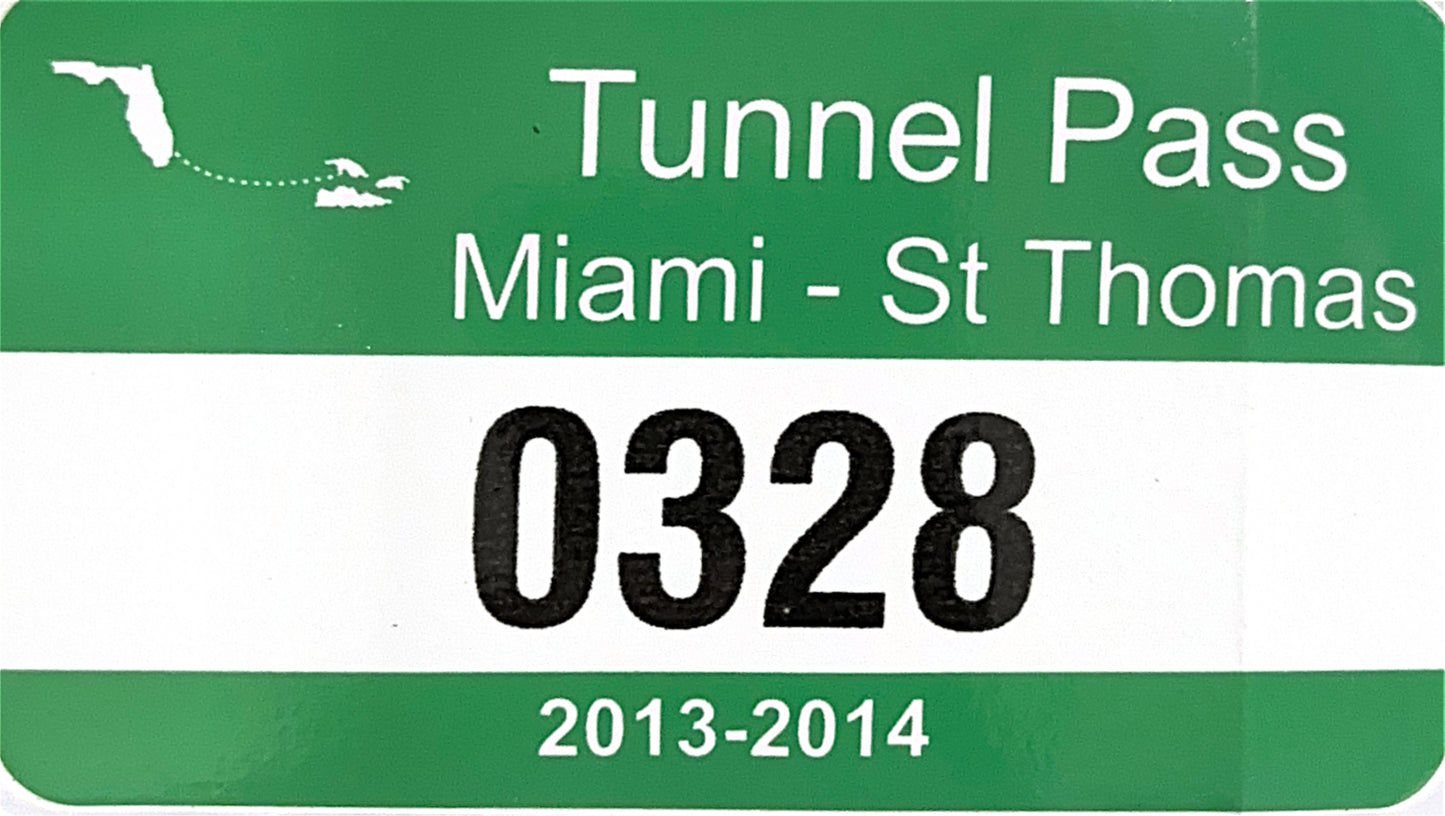 2013-2014 Tunnel Pass Miami - St. Thomas (Caribbean Green)