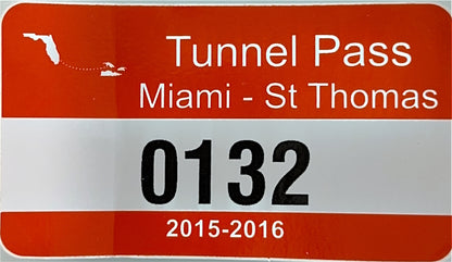 2015-2016 Tunnel Pass Miami - St. Thomas (Orange)