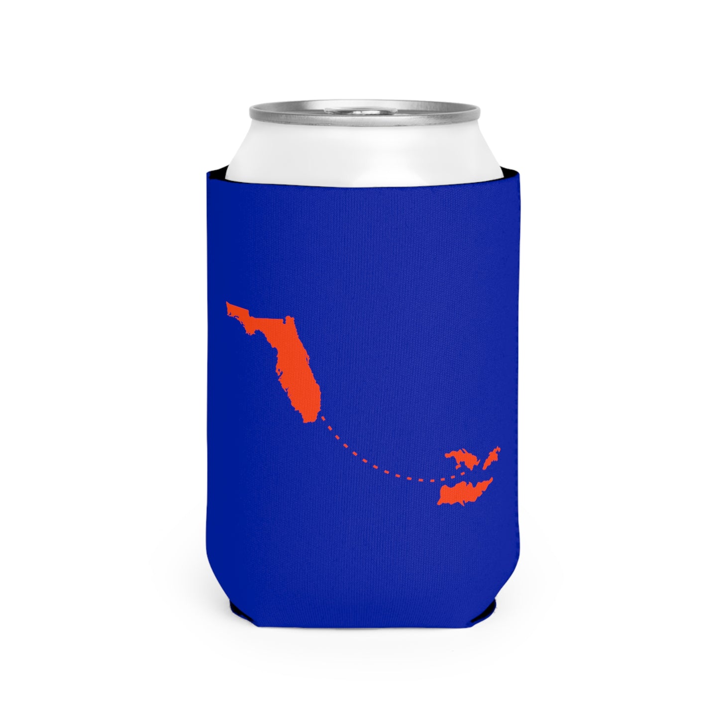 Tunnel Pass Can Cooler Sleeve - Royal Blue and Orange