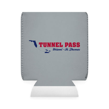 Tunnel Pass Can Cooler Sleeve - Dark Blue, Red, and Light Grey