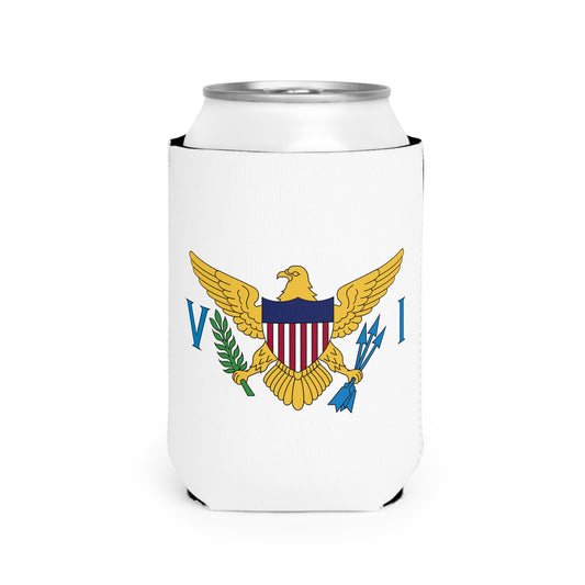 Tunnel Pass Can Cooler Sleeve - VI Blue and VI Flag