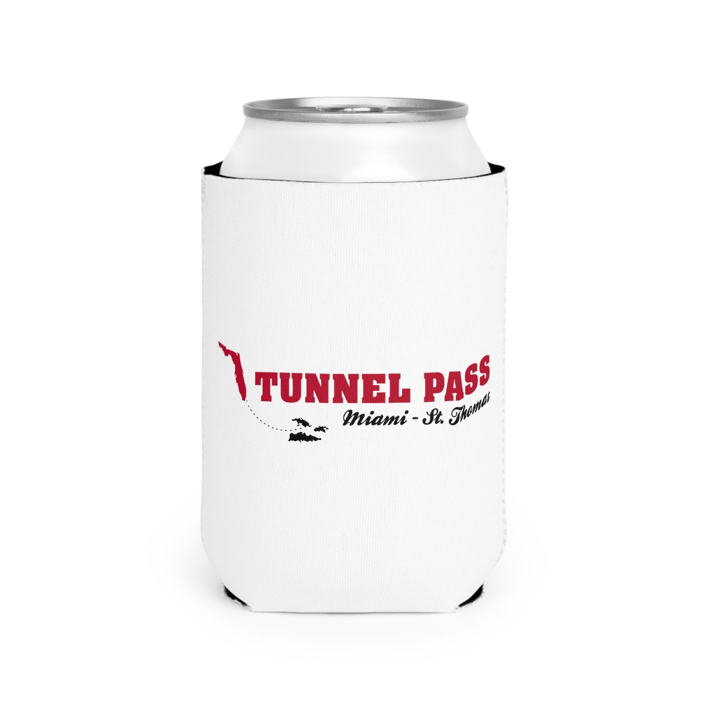 Tunnel Pass Can Cooler Sleeve - Red and Black