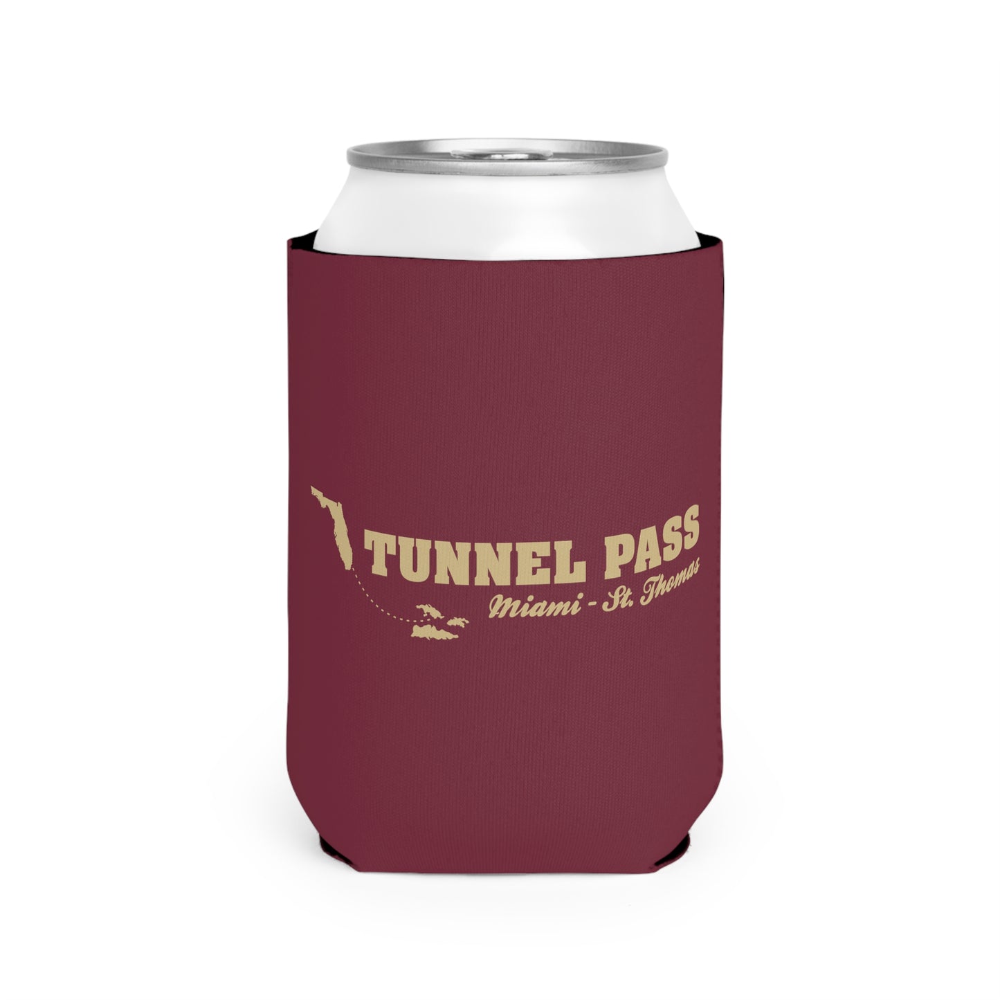 Tunnel Pass Can Cooler Sleeve - Garnet and Gold