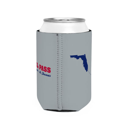 Tunnel Pass Can Cooler Sleeve - Dark Blue, Red, and Light Grey