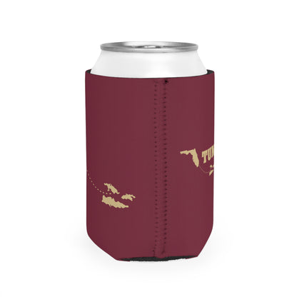 Tunnel Pass Can Cooler Sleeve - Garnet and Gold