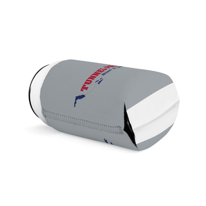 Tunnel Pass Can Cooler Sleeve - Dark Blue, Red, and Light Grey