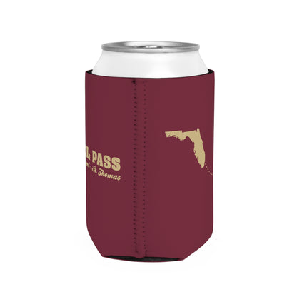 Tunnel Pass Can Cooler Sleeve - Garnet and Gold